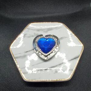 NIB Murano Art Blue Heart Purse Holder